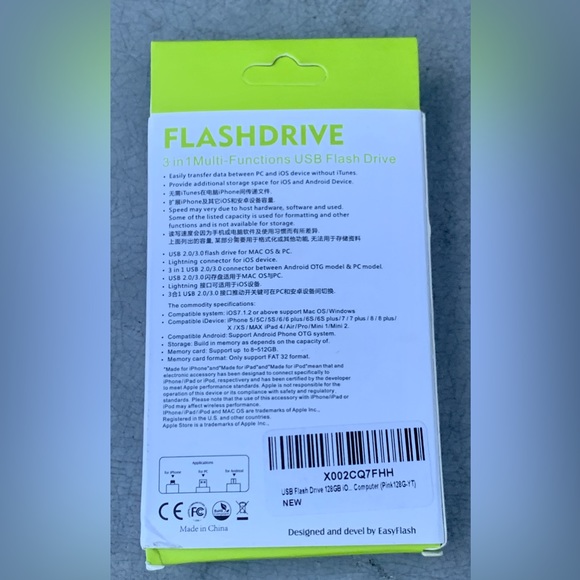 128 Gigabyte Apple IOS Compatible 3 in 1 USB Smartphone Flash Drive - Picture 11 of 11